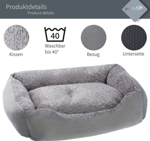 Petstuff pelech pre psa, veľkosť S, 50 x 40 x 17 cm, šedý