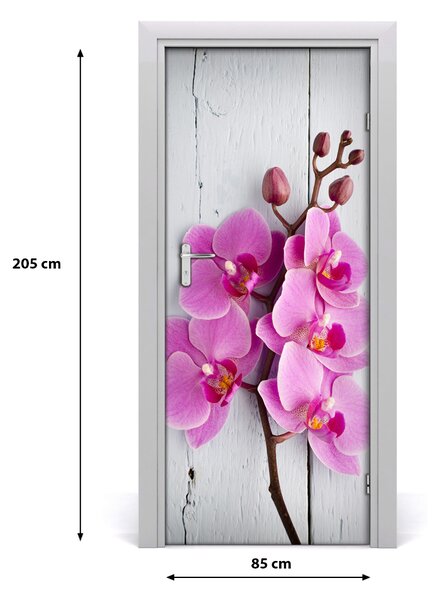 Fototapeta na dvere ružová orchidea 85x205 cm