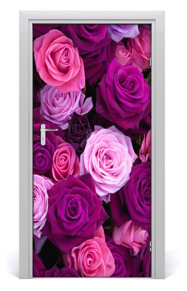 Fototapeta na dvere ružové ruže 95x205 cm