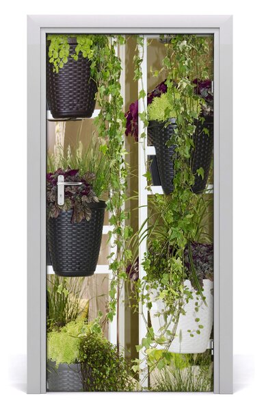 Fototapeta na dvere kvetináč 95x205 cm