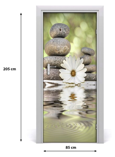 Fototapeta na dvere Kamene a kvety 85x205 cm