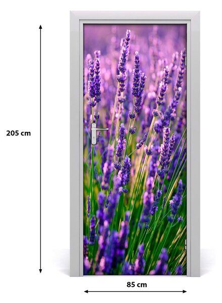 Fototapeta na dvere pole levanduľa 85x205 cm