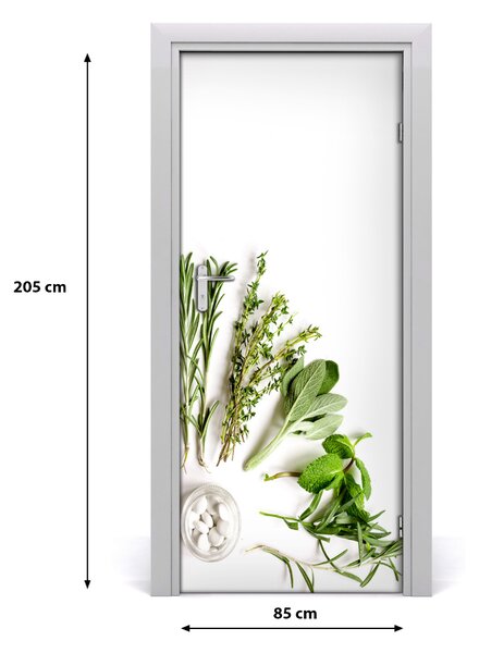 Fototapeta na dvere bylinky 85x205 cm
