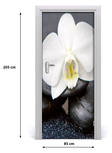 Fototapeta na dvere orchidea zen 85x205 cm