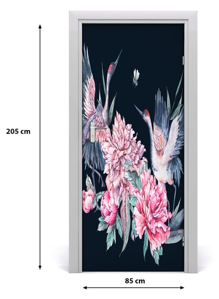 Fototapeta na dvere žeriav 85x205 cm