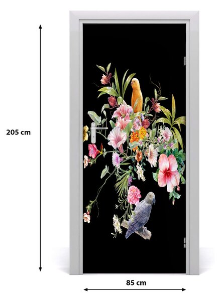 Fototapeta na dvere havajský vzor 85x205 cm