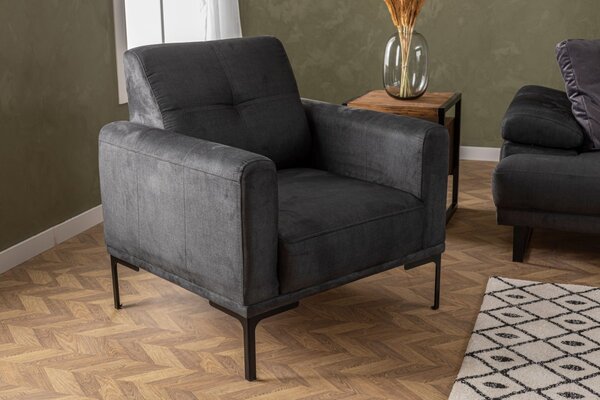 Hanah Home Kreslo Mustang antracitové