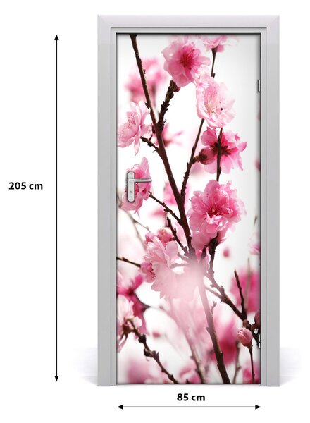 Fototapeta na dvere kvety slivky 85x205 cm