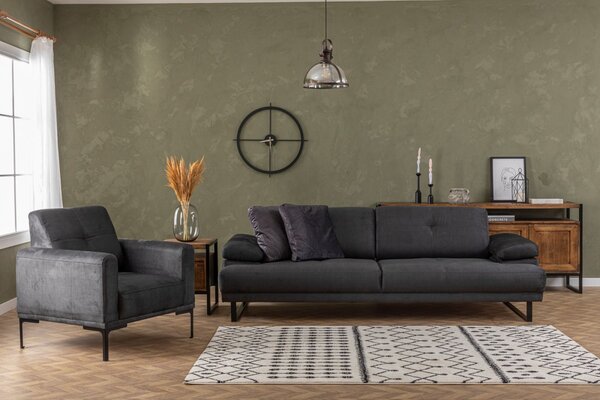 Hanah Home Trojmiestna pohovka Mustang 239 cm antracitová