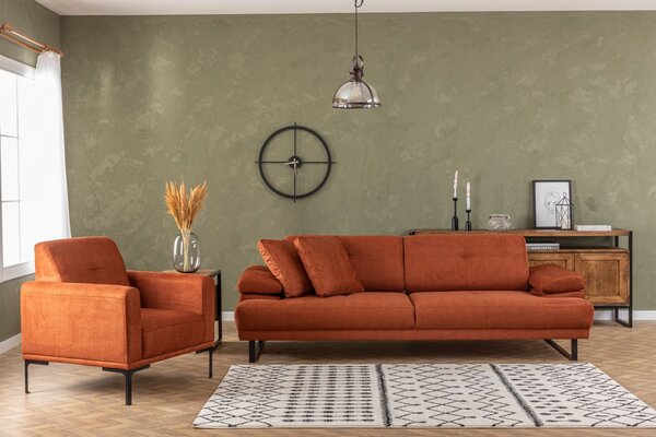Hanah Home Trojmiestna pohovka Mustang 239 cm oranžová