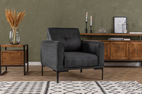 Hanah Home Kreslo Mustang antracitové