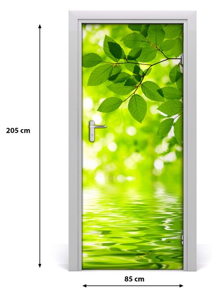 Fototapeta na dvere zelené lístie 85x205 cm