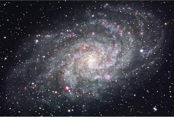 DIMEX | Vliesové fototapety na stenu Galaxia MS-5-0189 | 375 x 250 cm | čierna, šedá, ružová