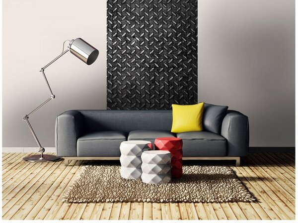 DIMEX | Vliesové fototapety na stenu Kovová platforma MS-2-0183 | 150 x 250 cm | čierna