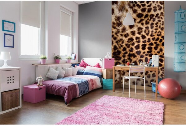 DIMEX | Vliesové fototapety na stenu Leopardia koža MS-2-0184 | 150 x 250 cm | čierna, hnedá