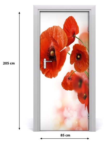 Fototapeta samolepiace poľné mak 85x205 cm