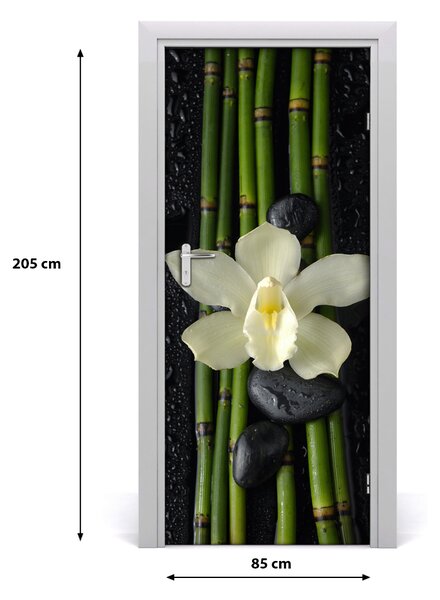 Fototapeta samolepiace Orchidea a bambus 85x205 cm