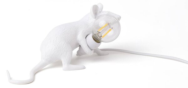 Stolová LED lampa Mouse Lamp USB ležiaca biela