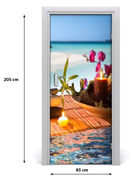 Fototapeta samolepiace Orchidea a bambus 85x205 cm