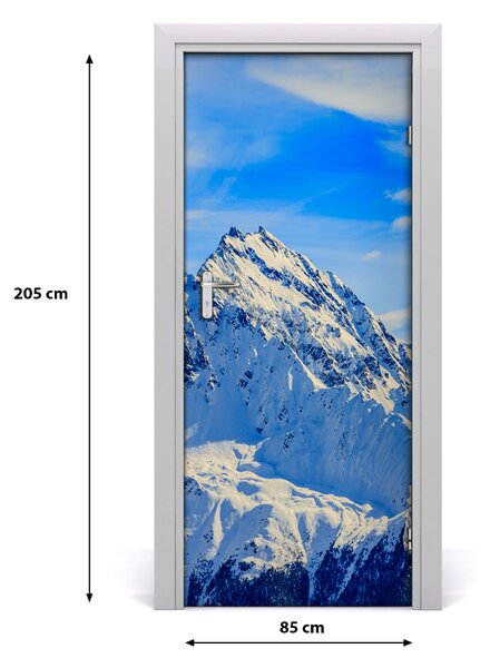 Fototapeta na dvere hory zima 85x205 cm