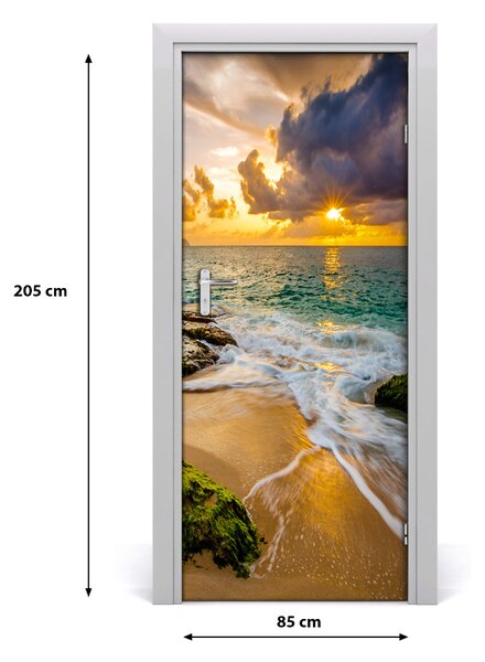 Fototapeta na dvere západ slnka mora 85x205 cm