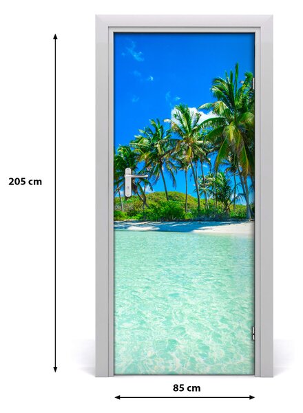 Fototapeta na dvere tropická pláž 85x205 cm