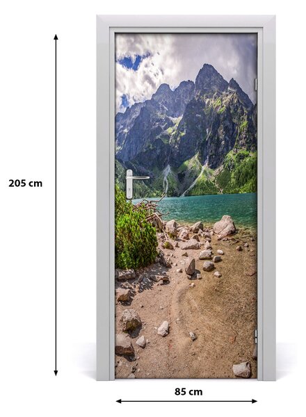 Fototapeta na dvere jazero v horách 85x205 cm