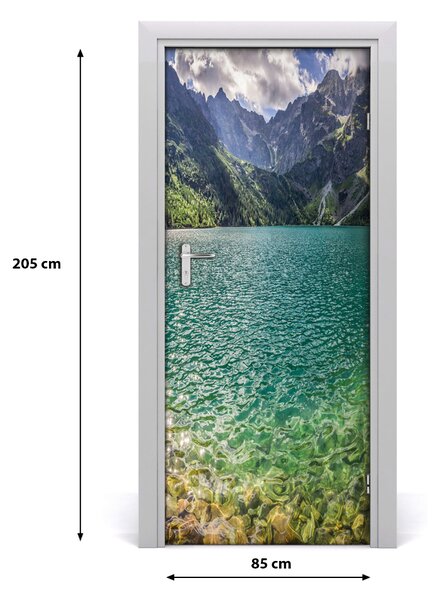Fototapeta na dvere jazero v horách 85x205 cm