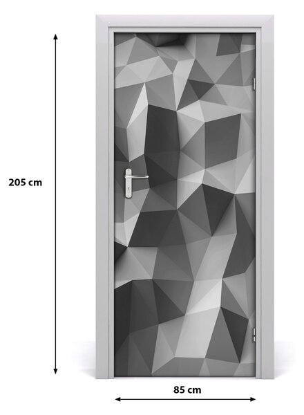 Fototapeta na dvere abstraktné trojuholníky 85x205 cm