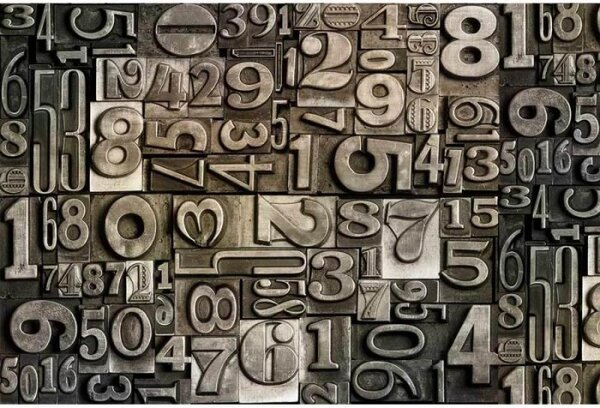 DIMEX | Vliesové fototapety na stenu Číslica MS-5-0273 | 375 x 250 cm | šedá