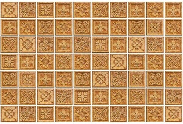 DIMEX | Vliesové fototapety na stenu Žulové kachličky MS-5-0274 | 375 x 250 cm | oranžová
