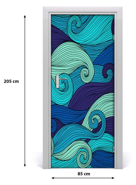 Fototapeta na dvere abstraktné vlny 85x205 cm