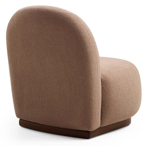 Hanah Home Kreslo Tina bouclé cappuccino/orech
