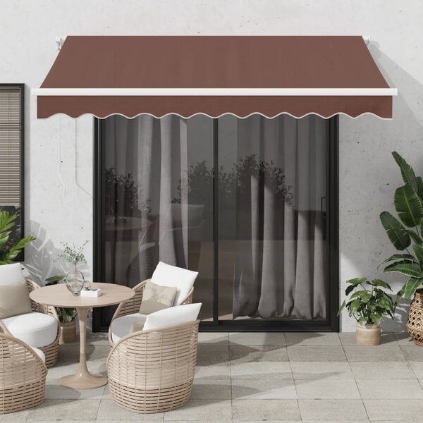 Maison Exclusive – Manuálna markíza, 3 x 2,5 m, hnedá, 100% polyester