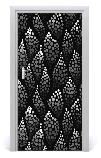 Fototapeta na dvere čiernobiele bodky 95x205 cm