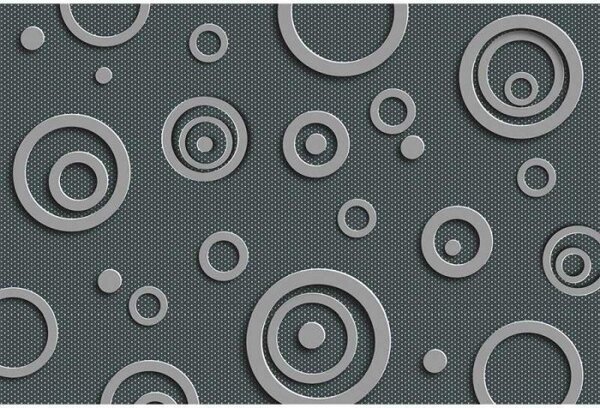 Fototapeta - 3D kovové kruhy