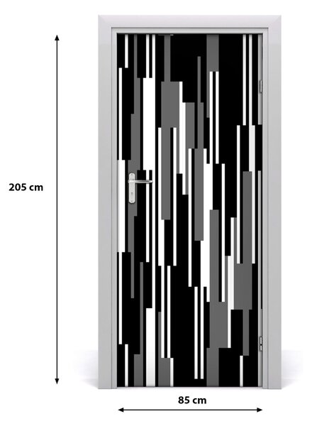 Fototapeta na dvere čiernobiele línia 85x205 cm