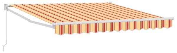 Maison Exclusive – Manuálna markíza, 3,5 x 2,5 m, žlto-oranžový prúžkovaný vzor