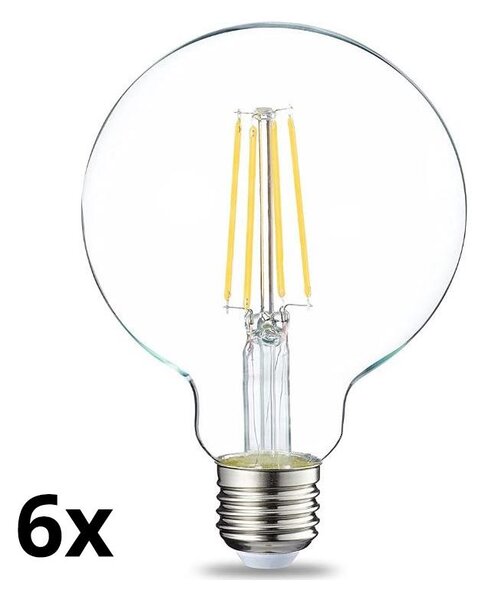 Výrobce po 1 ks SADA 6x LED Stmievateľná žiarovka VINTAGE G93 E27/8W/230V 2700K P5375 + záruka 3 roky zadarmo