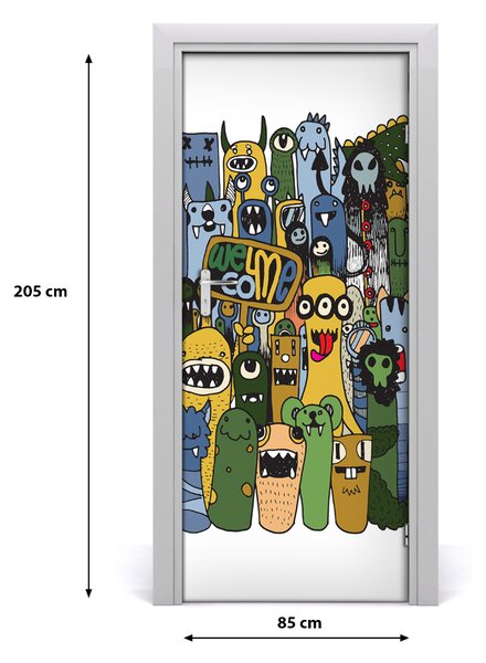 Fototapeta samolepiace na dvere netvory 85x205 cm