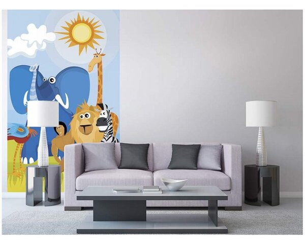 DIMEX | Vliesové fototapety na stenu Zvieratká v Afrike MS-2-0338 | 150 x 250 cm | viacfarebná
