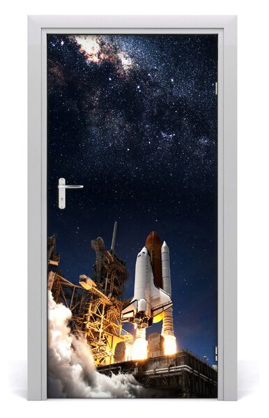 Fototapeta samolepiace dvere štartujúci raketa 95x205 cm
