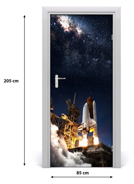 Fototapeta samolepiace dvere štartujúci raketa 85x205 cm