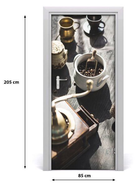Fototapeta samolepiace na dvere mlynček na kávu 85x205 cm