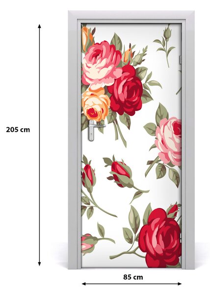 Fototapeta samolepiace na dvere divoká ruža 85x205 cm