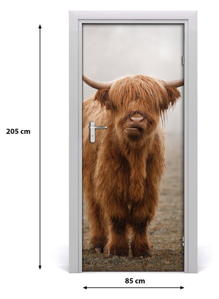 Fototapeta samolepiace na dvere kravy kopec 85x205 cm