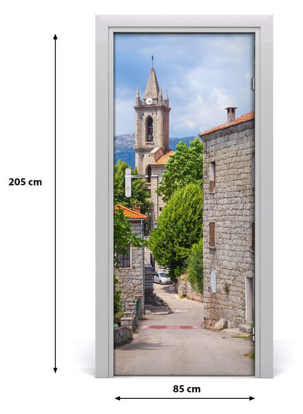 Fototapeta samolepiace na dvere mesto ulička 85x205 cm