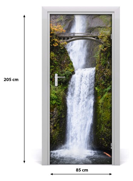 Fototapeta samolepiace na dvere vodopád Most 85x205 cm