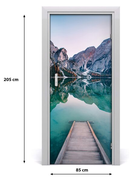 Fototapeta samolepiace na dvere horské jazero 85x205 cm
