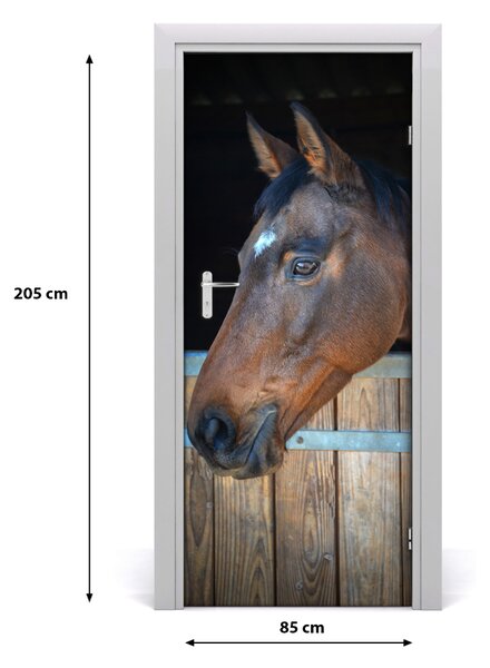 Fototapeta samolepiace na dvere stajňa kôň 85x205 cm